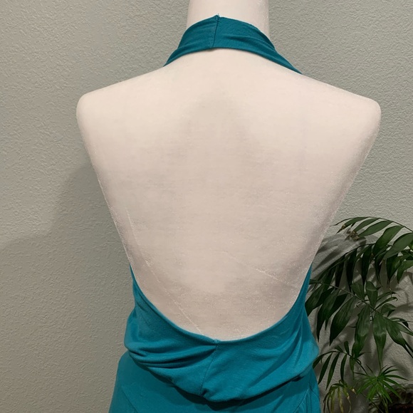 Planet Funk Backless Turquoise Dress - Picture 4 of 6
